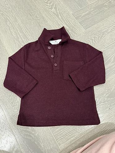 bordo şalvar: Uşaq üçün H&M uzunqol trikotaj köynək/sviter. - Rəng: tünd — 1