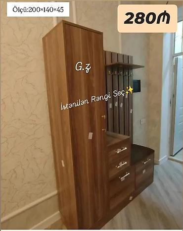 koridor dolabı: Düz dolab, Dəhliz üçün, Paltar üçün, Açılan, Korpuslu, 1 qapı — 1