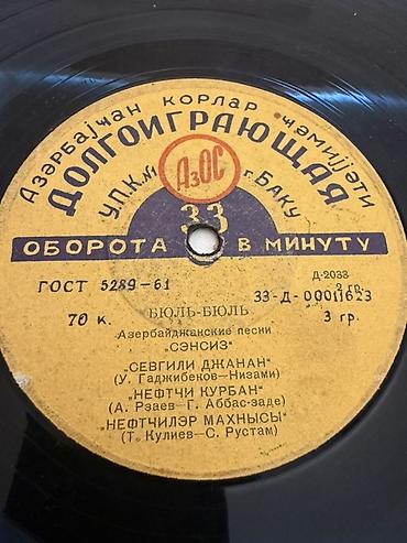 Vinil lövhə (LP), 33 dövr/dəq, “AzOS” (Azərbaycan Korlar Cəmiyyəti lalafo.az -da Vinil lövhə (LP), 33 dövr/dəq, “AzOS” (Azərbaycan Korlar Cəmiyyəti