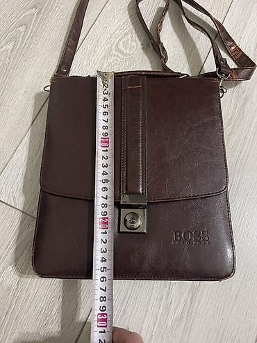 Классические сумки: Мужская сумка через плечо BOSS (тиснение на лицевой стороне) - — 5