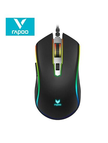 компьютерные мыши lesko: Мышь игровая с RGB подсветкой Rapoo V25S. 5000 dpi. Новая. ТЦ ГОИН