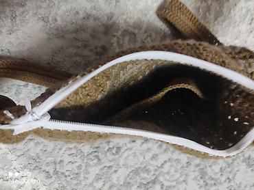 Çantalar: Əl işi toxunma çiyin çantası - Material: qalın akril sapla əl — 2