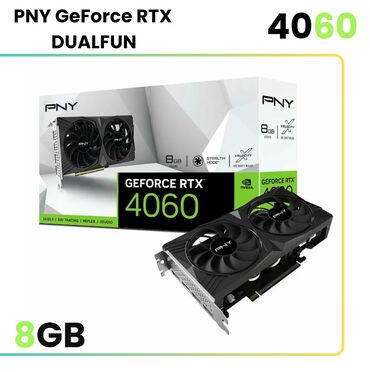 видеокарта 750: Видео карта, Жаңы, PNY, GeForce RTX, 8 ГБ, ПК үчүн