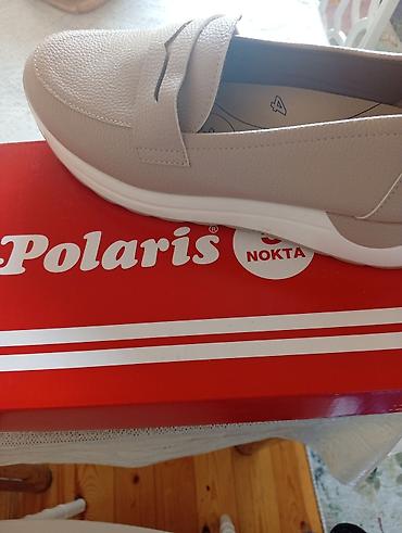 lofe: Polaris qadın loaferi - Rəng: bej - Material: təbii deri - Model — 1