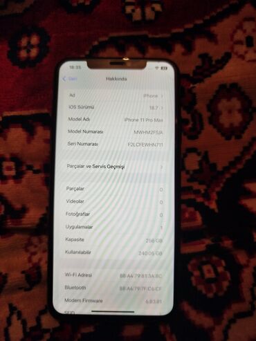 iphone 11 satis: IPhone 11 Pro Max, 256 GB, Matte Midnight Green, Face ID