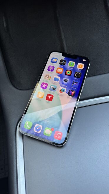 подставка для домашнего телефона: IPhone 13 Pro, Б/у, 128 ГБ, Белый, Чехол, Кабель, Коробка, 79 %