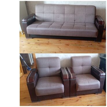 Ütüləmə lövhələri: İşlənmiş, Di̇van-kravat, 2 kreslo, Bazalı, Açılan