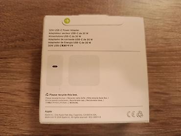 aple 14: İdeal vəziyyətdə, qutusu açılmamış Apple 30W USB‑C Power Adapter - — 2