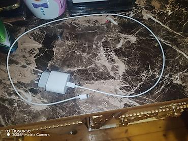 original iphone usb: Məhsul: Divar şarj adapteri + Lightning kabel və adaptoru tam — 1