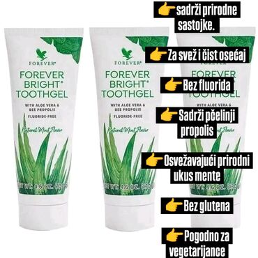lidl prsluk sa dva lica: Forever Bright Toothgel je pasta za zube bez fluora, obogaćena aloe