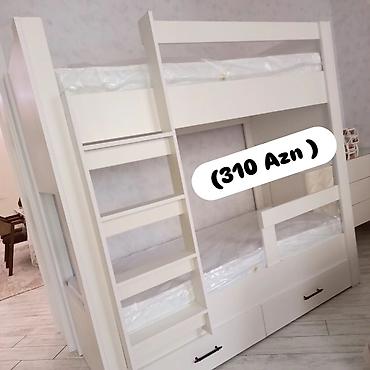 İki mərtəbəli çarpayı – ağ rəngdə, kompakt və funksional dizayn lalafo.az -da İki mərtəbəli çarpayı – ağ rəngdə, kompakt və funksional dizayn