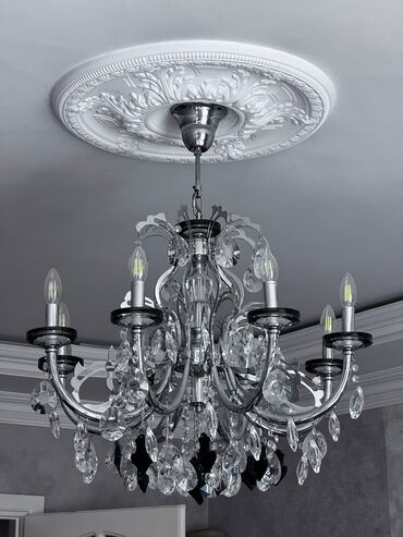 Tekstil: Çılçıraq, 8 lampa, Şüşə