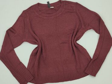 bordowa bluzki koronkowe: Sweter, H&M, S (EU 36), condition - Good