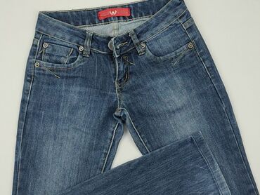 hm jeansy szerokie: Spodnie jeansowe, 9 lat, 128/134, stan - Dobry