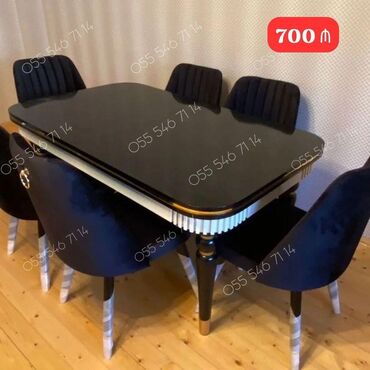 столешница для стола на заказ: Qonaq otağı üçün, Yeni, 6 stul