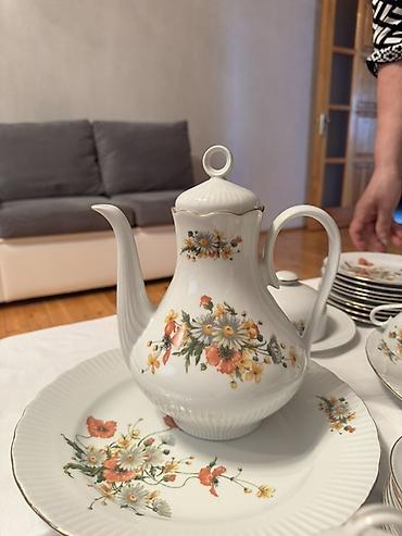 cay: Çay dəsti, rəng - Ağ, Farfor — 4