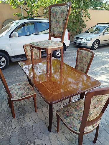 bayraq lent: Qonaq otağı üçün uzadıla bilən yemək masası və 6 ədəd stul dəsti - — 5