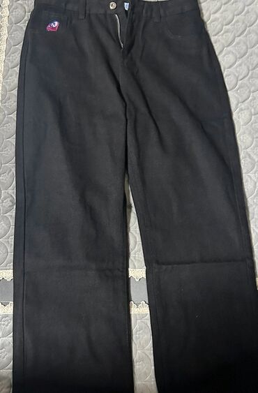 стильная одежда больших размеров для женщин: Оплата обанк,яндекс доставка Черные прямые брюки/джинсы - Цвет