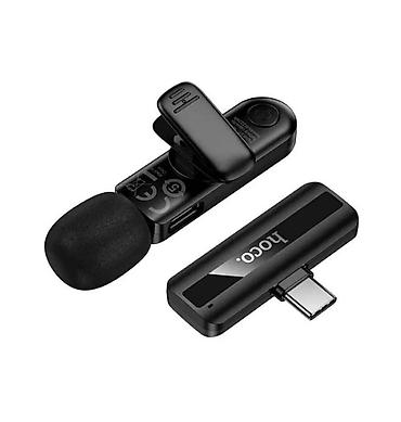 apple studio: Беспроводной микрофон+приемник для Type-C, L20, HOCO, черный 1 — 4