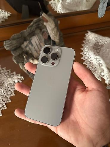 iphone 15 pro max satis: IPhone 15 Pro, 256 GB, Natural Titanium, Sənədlərlə — 1