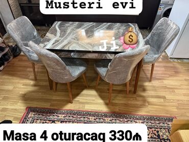 Divan və kreslo dəstləri: Masa desti rəng seçimi var