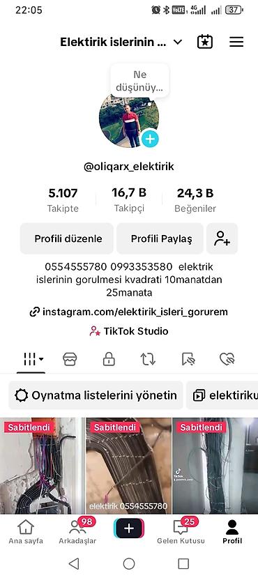 Elektrik işləri: Elektirik islerinin gorulmesi 0dan menzil obyek heyet evi kv 10manat — 17