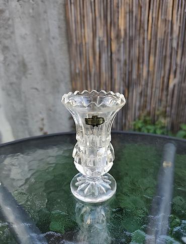bacač diska: .Mala kristalna vaza Crystal Zaječar - Jugoslavija (Sa etiketom) - — 1