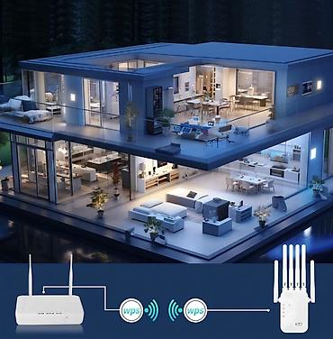 wifi ap repeater: Wi‑Fi Siqnal Gücləndirici Repeater - 2.4 GHz diapazonunda işləyən — 3