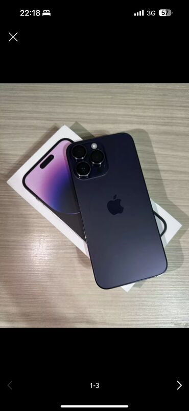 айфон хз макс: IPhone 14 Pro Max, Б/у, 256 ГБ, Deep Purple, Коробка, 87 %