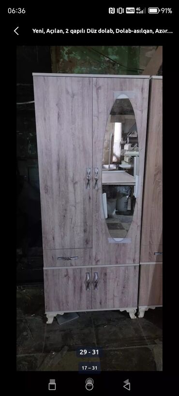 Dolablar: Yeni, Açılan, 2 qapılı Düz dolab, Dolab-asılqan, Azərbaycan — 20
