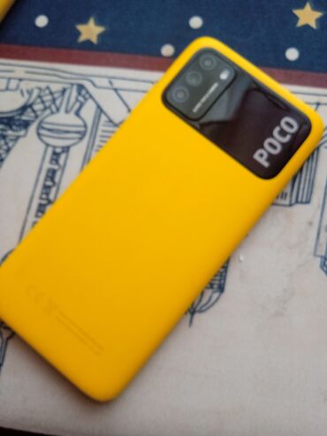 телефон банан: Poco M3, Колдонулган, 128 ГБ, түсү - Сары, 2 SIM