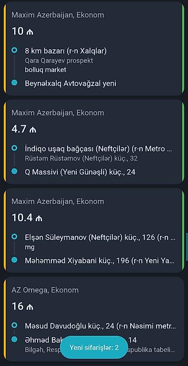barista part time: Maxim Ve Omega .Taksi Profili Arendaya Verilir. isteyenler elaqe — 6