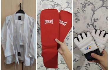 спорт перчатки: Детское Кимано на рост 145-155 см для каратэ наколенники и перчатки