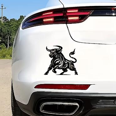 Avtomobil üçün “Buğa” vinil stiker Dizayn: Aqressiv və dinamik buğa