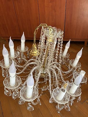 lustr altlığı: Çılçıraq, 10 və daha çox lampa, Xrustal — 1