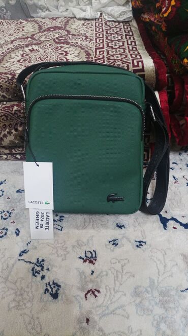 женский кошелек из кожи крокодила: Сумка через плечо Lacoste (модель 2024, цвет Green) - Компактная