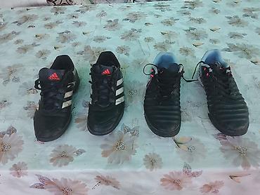 Спорт жана эс алуу: Кроссовки для футбола сороконожки б/у adidas, Найк черные с белыми — 1