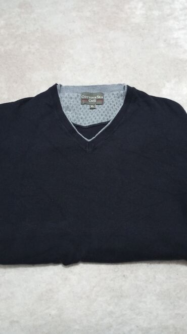 dzemperi sirogojno: Sweater, XL (EU 54), color - Blue, Cotton