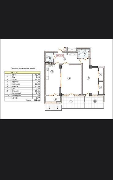 Продажа квартир: 4 комнаты, 155 м², Элитка, Готовая ПСО (под самоотделку) at lalafo.kg — 8 Продажа квартир: 4 комнаты, 155 м², Элитка, Готовая ПСО (под самоотделку) — 8