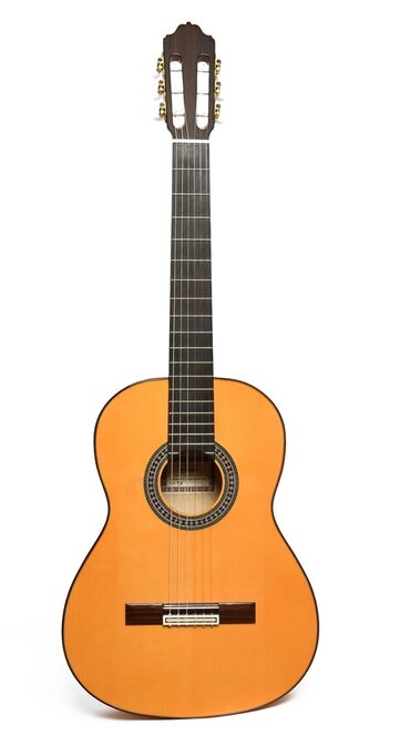 Гитары: Ağ fon üzərində yerləşdirilmiş klassik gitara. Gitara neytral rəng