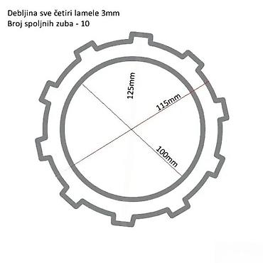 startac: Komplet lamela kvačila za skuter (sa federima i dihtungom poklopca) — 2