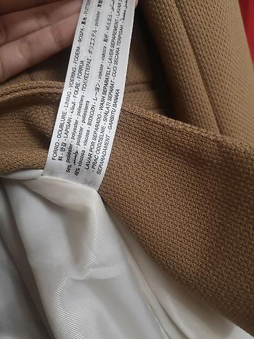 зара: Женский пиджак ZARA - Цвет: капучино/кэмел. - Посадка: приталенный — 7