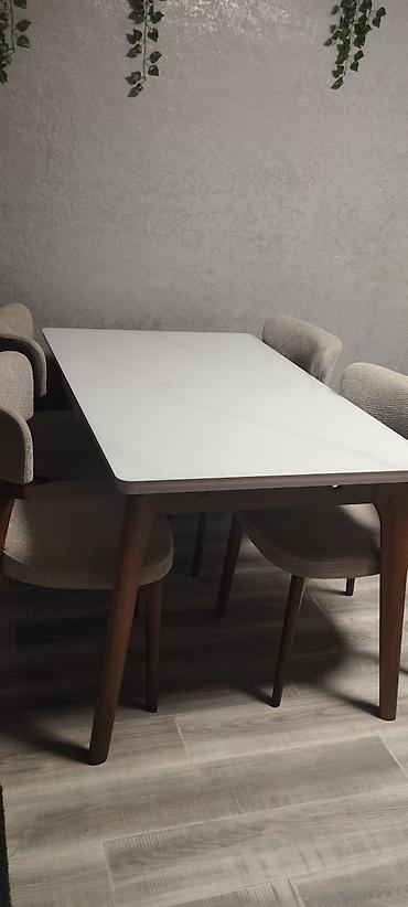 study table: Кухонный стол 1,33/1,63 в разл-м виде+ 4 стула. В отличном состоянии — 2