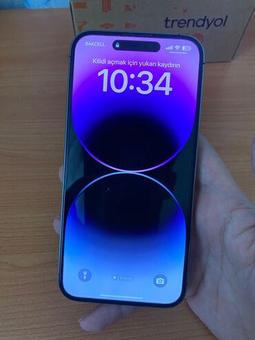 iphone 14 islenmis: IPhone 14 Pro Max, 128 GB, Deep Purple, Face ID, Simsiz şarj, Sənədlərlə