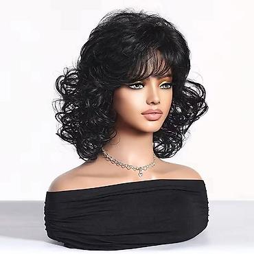 Perike i klipse: Perike – 3400 din Duga ravna perika sa šiškama, ombre prelaz crna → — 24