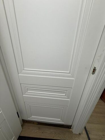 буу терезе эшик: Межкомнатная глухая дверь, МДФ, Окрашенная, цвет - Белый