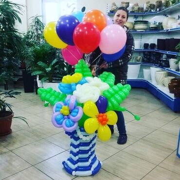 Шары: Цветы из шаров подарки на 8 марта Корзины из шаров букеты с бабочками — 20