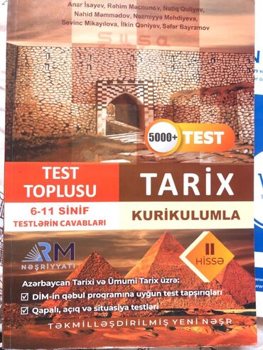 tarix test toplusu 1994 2014 cavablari: Anar İsayev test toplusu təzədir yazılmayıb