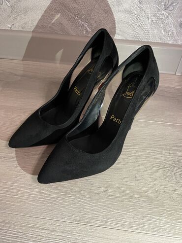 женские прозрачные туфли: Туфли 34, цвет - Черный