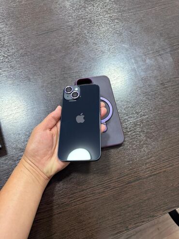 айвон 14: IPhone 14, Б/у, 256 ГБ, Black Titanium, Защитное стекло, Кабель, Коробка, 76 %